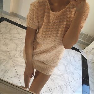 FUZZY PINK MINIDRESS/SWEATER